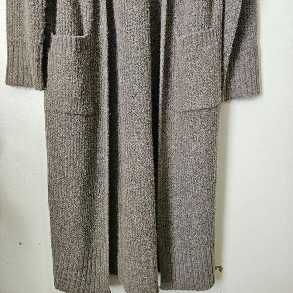 NWOT EXPRESS GREY WOOL BLEND LONG DUSTER OPEN CARDIGAN WITH POCKETS SZ M - Picture 6 of 14